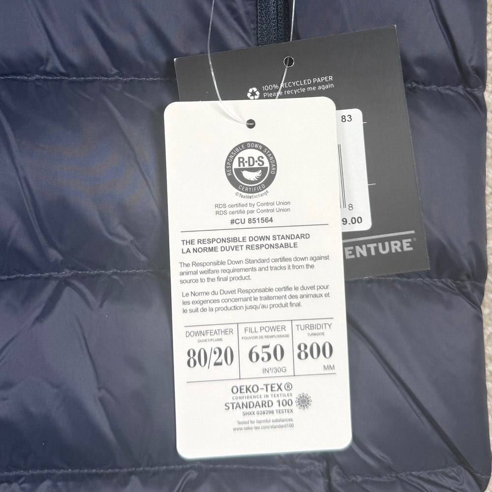 NEW Eddie Bauer Mens Medium Blue CirrusLite 650 Down Fill Puffer Jacket - Picture 7 of 8